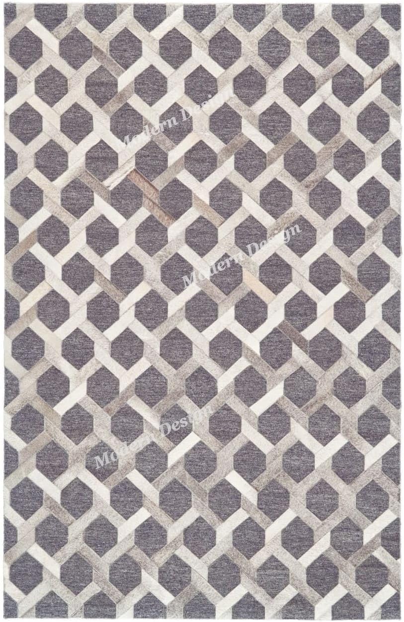 Modern Design Patchwork Cowhide Area Rug