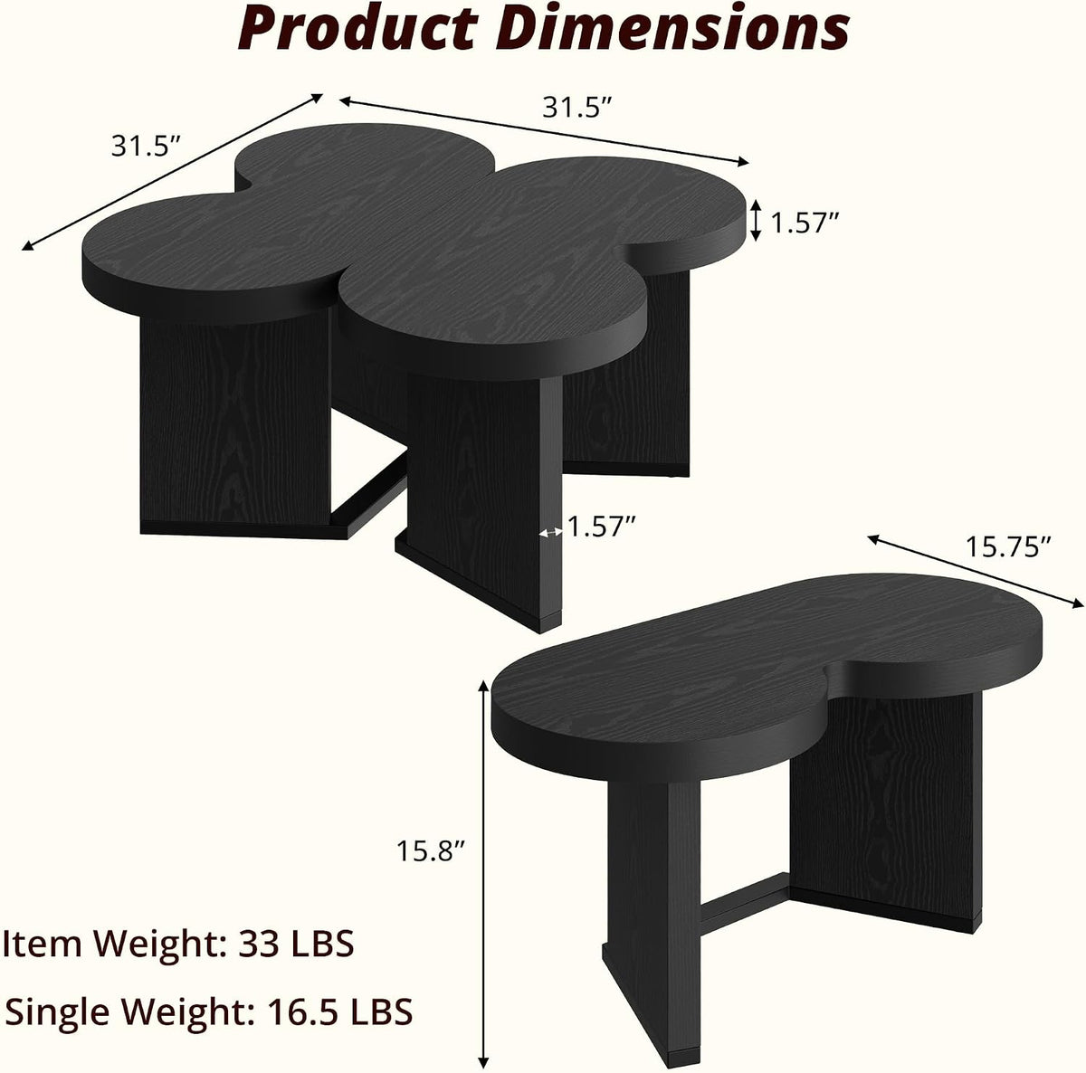 Butterfly Nesting Coffee Table