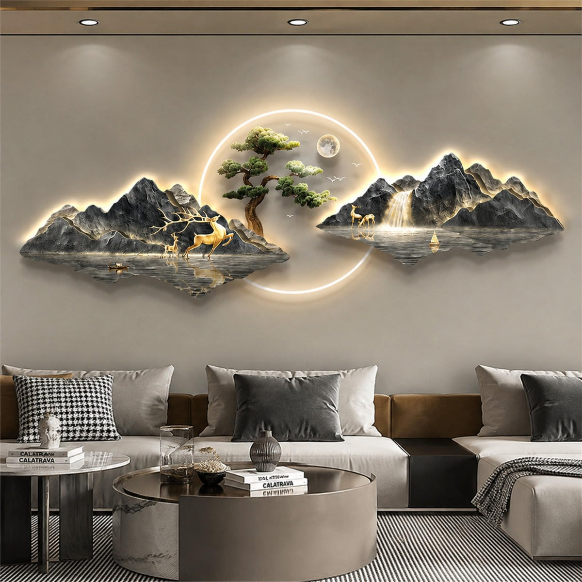 Large Plug-In LED Wall Art with Remote