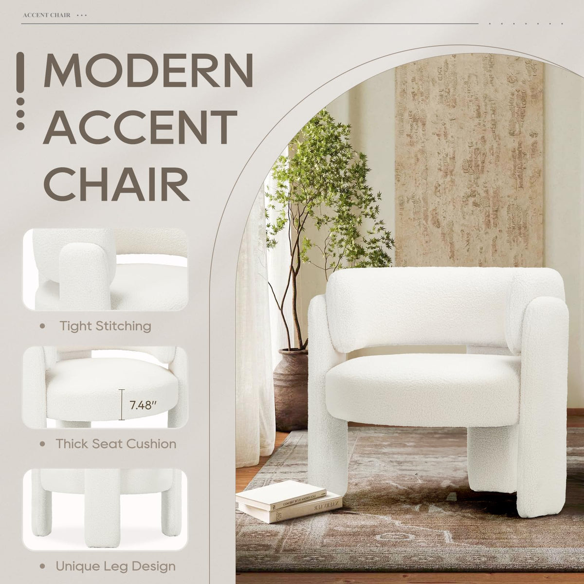 COLAMY Modern Velvet Accent Chairs Set of 2