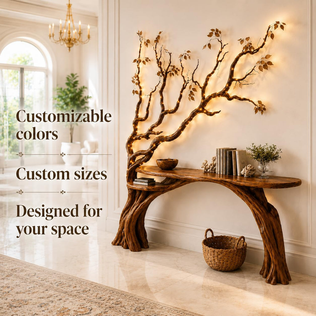 Tree Branch Wood Console Table