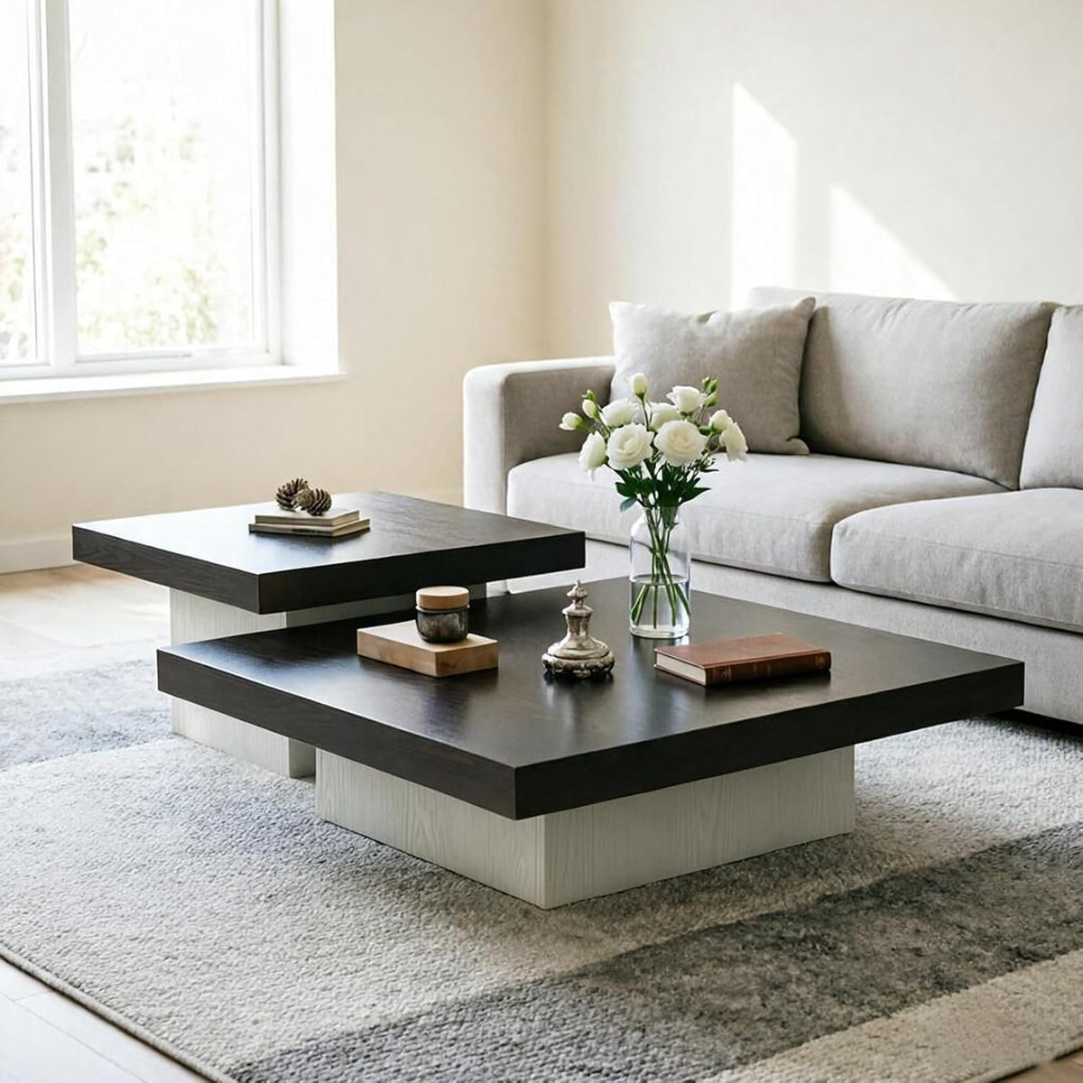 Square Nesting Coffee Table Set
