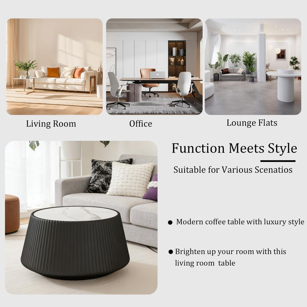Black Drum Nesting Coffee Table Set
