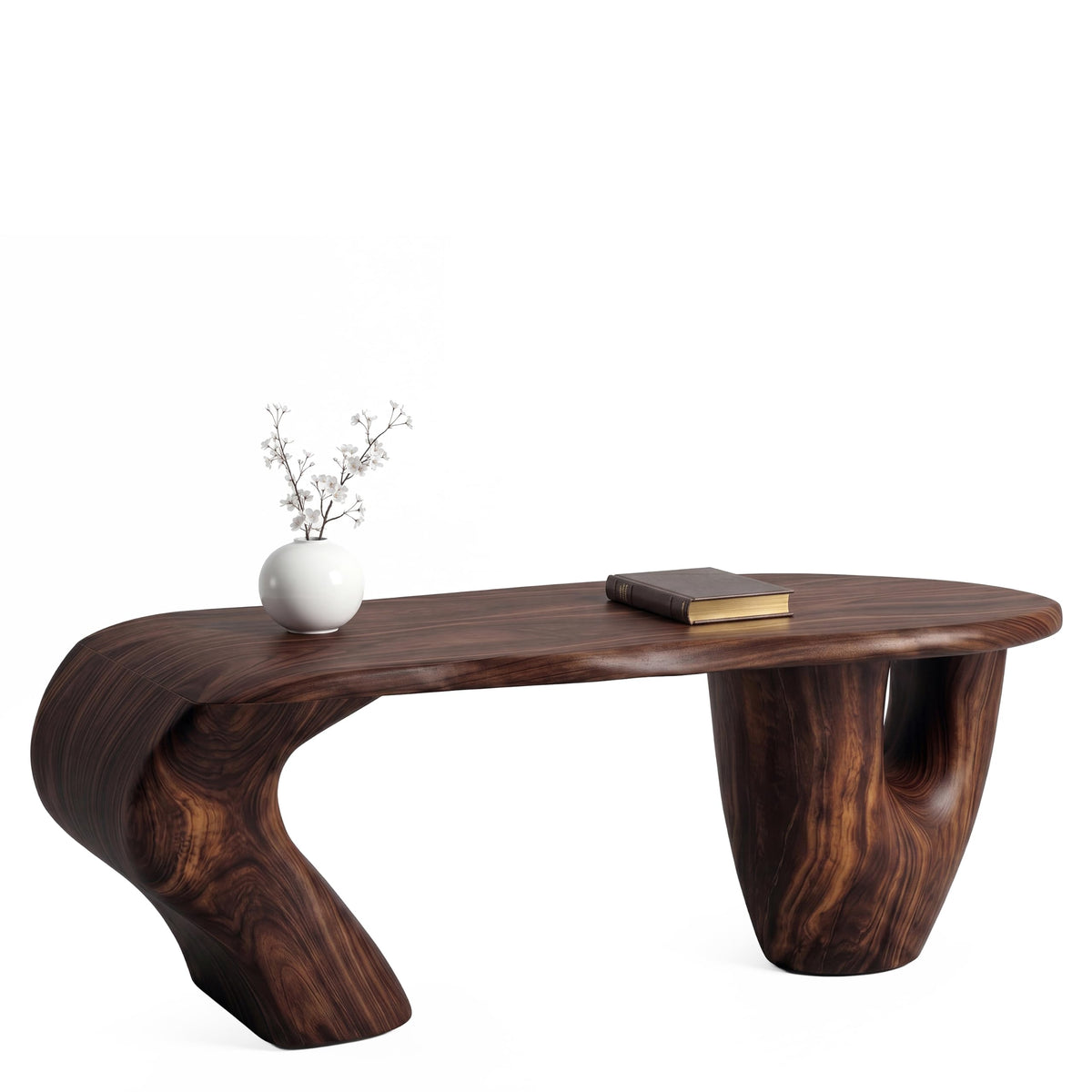 Monkey Pod Coffee Table No. 04, Hand-Carved Live Edge
