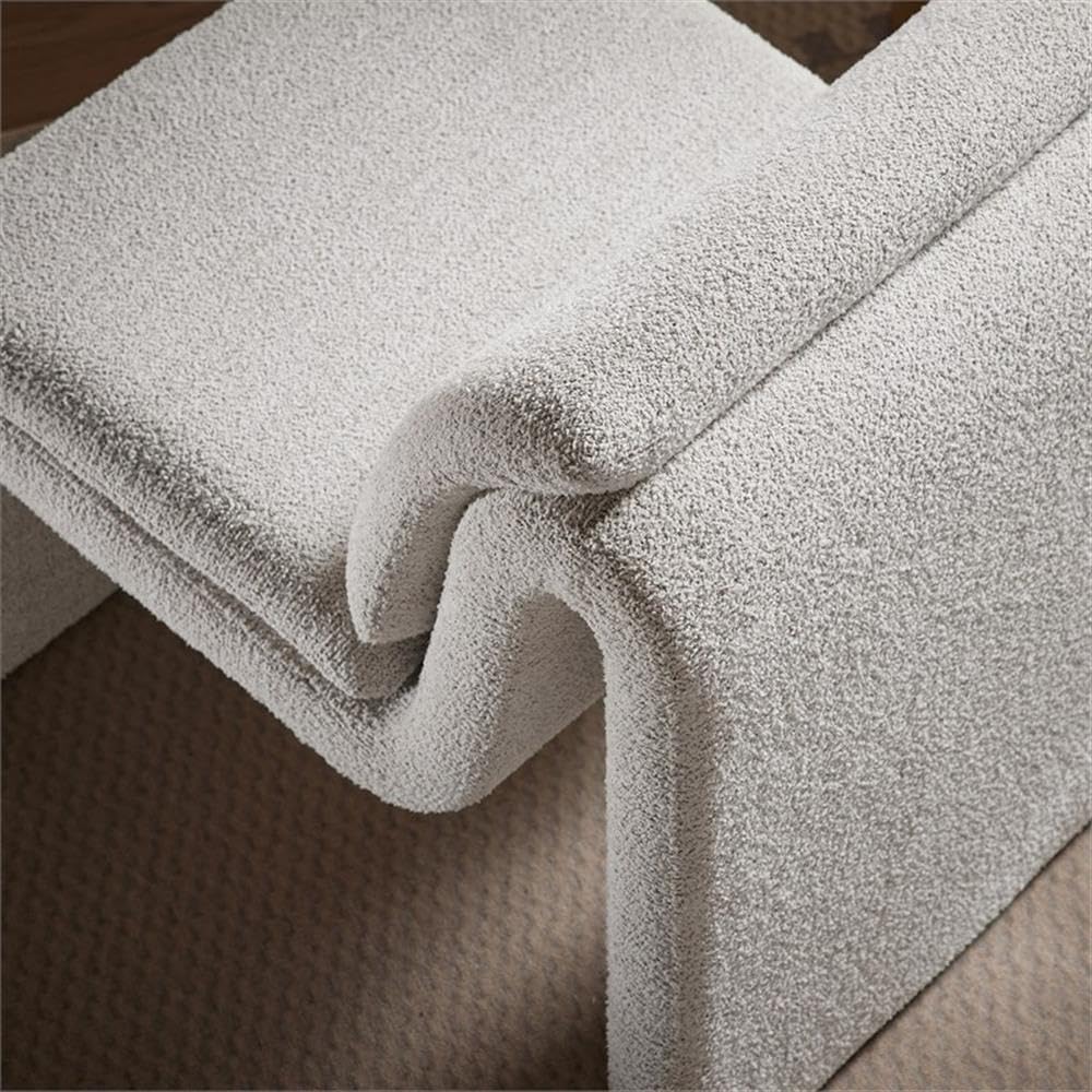 MAKLAINE Boucle Fabric Upholstered Armless Accent Chair
