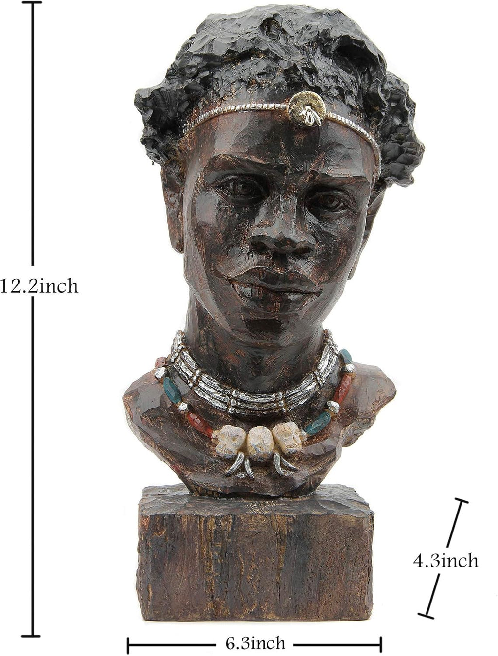 Leekung African Statues for Home Decor, African Art Sculptures Man Statue