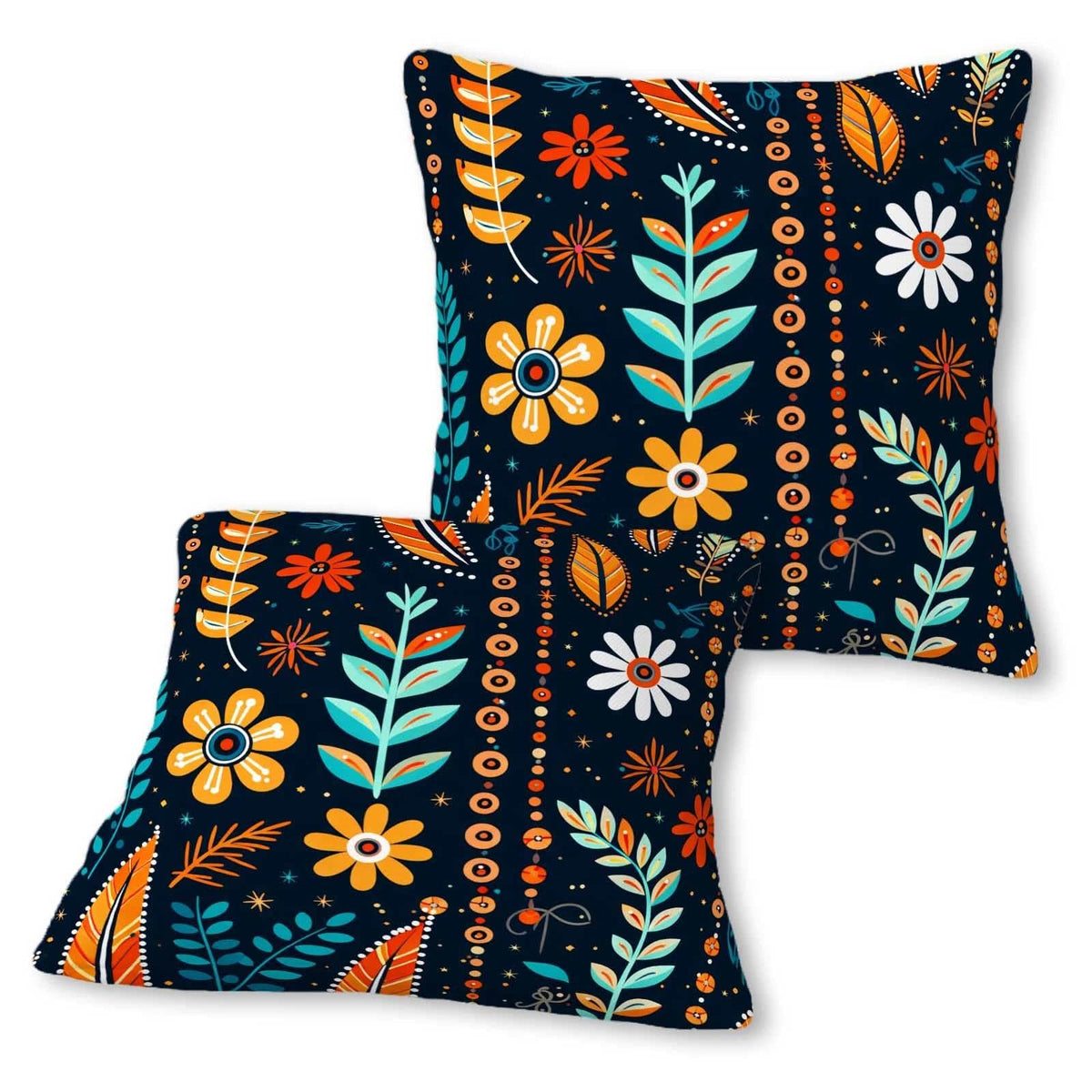 Firmiso Rust Orange Mandala Throw Pillow Covers 18x18 Set of 2