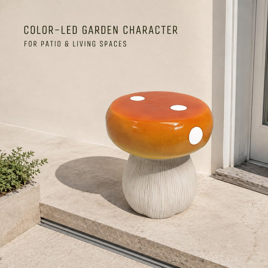 Corn Cob Plant Stand Indoor and Outdoor Resin Garden Stool Drum Seat Accent