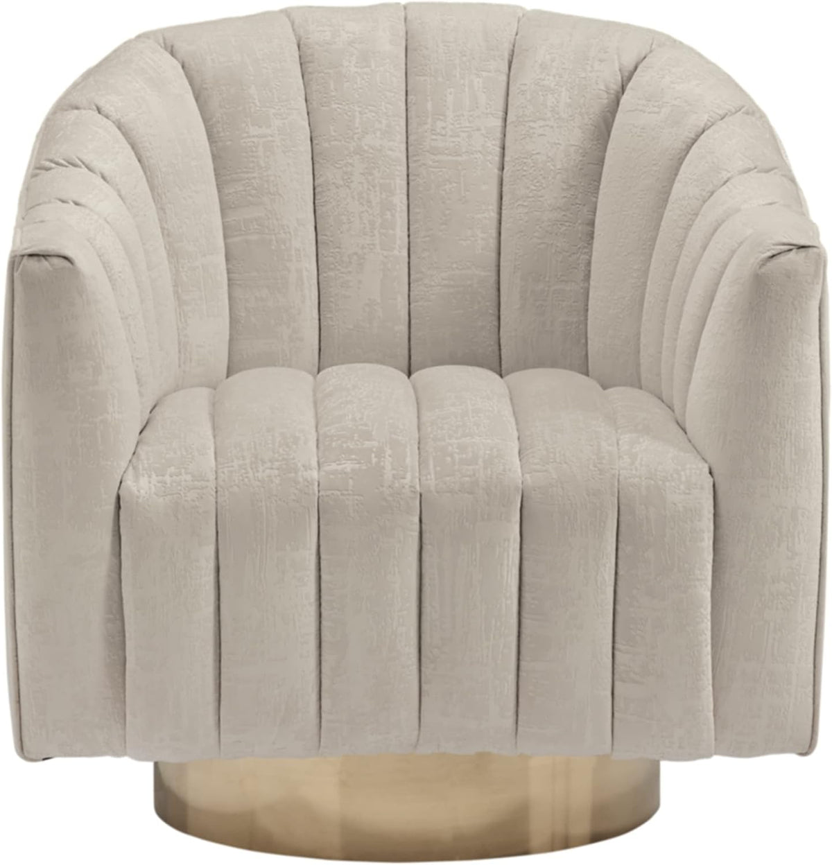 Signature Design by Ashley Swivel Barrel Accent Chair, Pearl, Penzlin