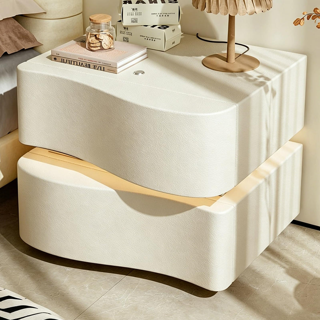 Fluted Touch-Light Nightstand