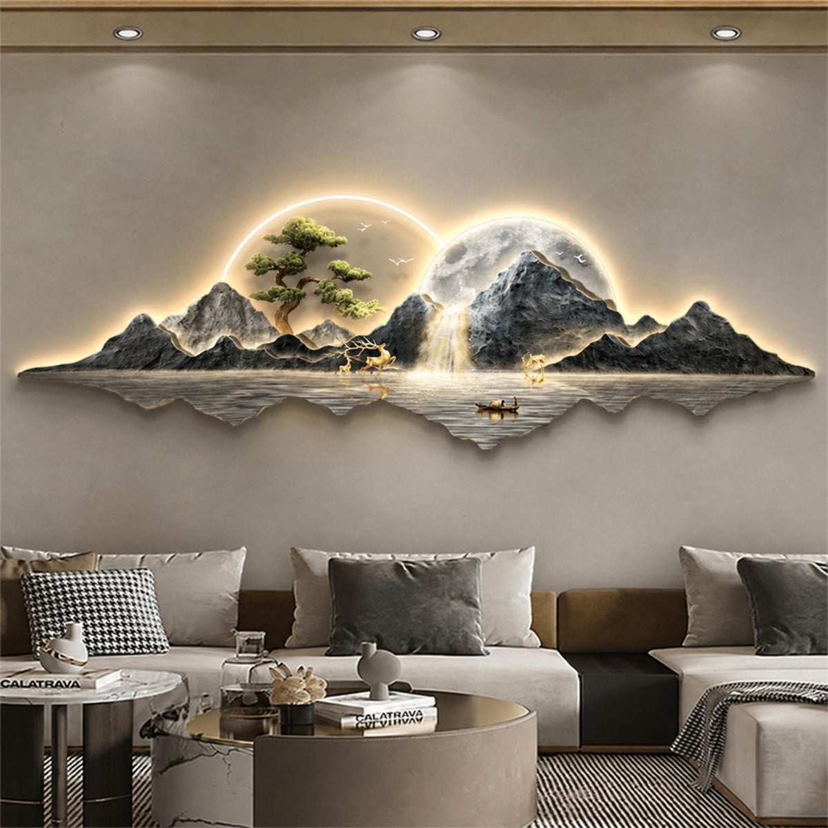 Large Plug-In LED Wall Art with Remote