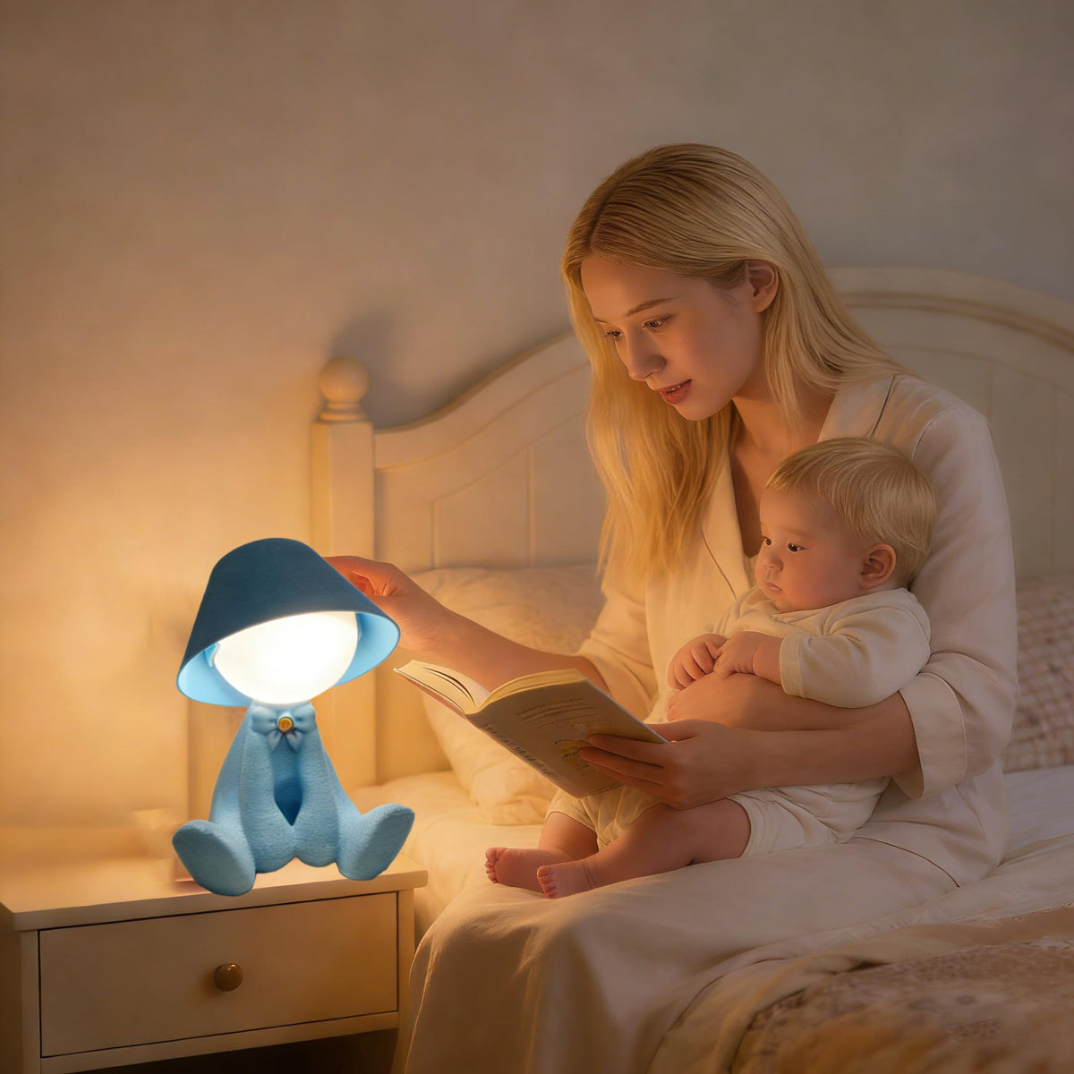 Bedside Touch Control Table Lamp LED Desk Lamp 3 Way Dimmable Modern Night Light for Home Living Room Office Decor
