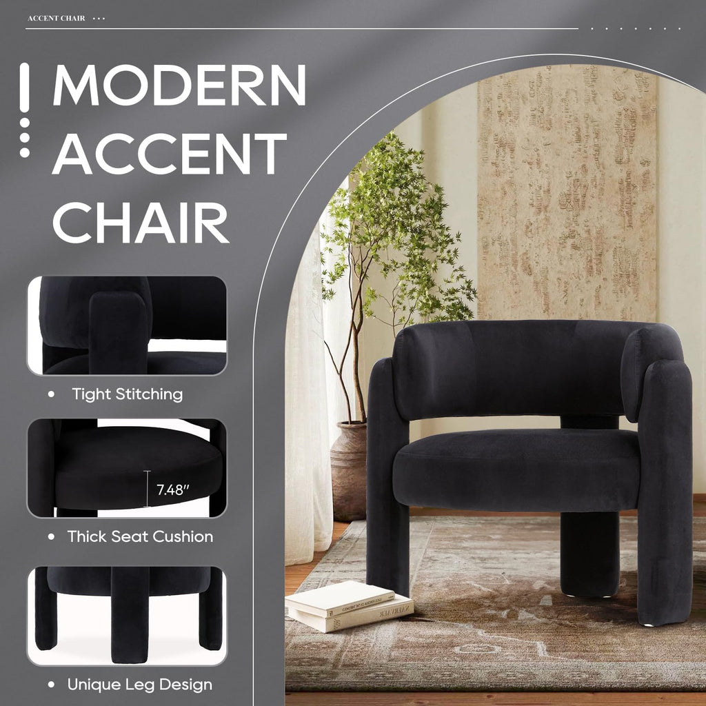 COLAMY Modern Velvet Accent Chairs Set of 2
