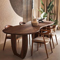 Double-Pedestal Solid Wood Dining Table
