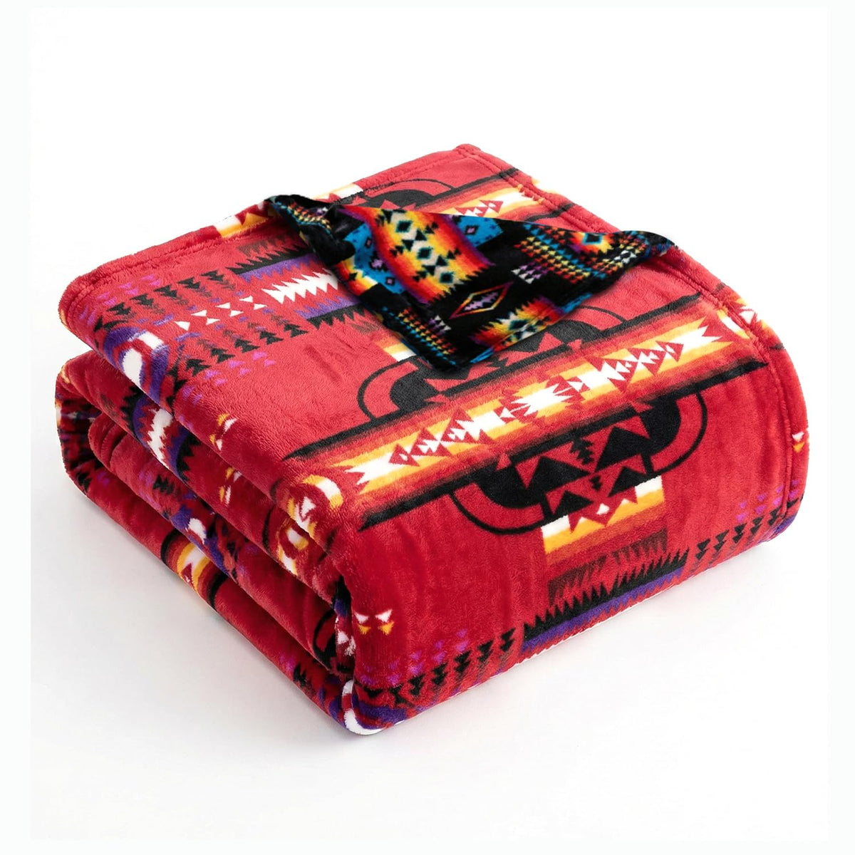 Sacred Thread Aztec Blanket Fleece, Western Blanket (Coffee Flannel) (King)