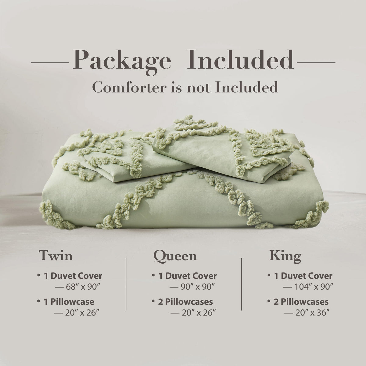 Oli Anderson Tufted Boho Queen Duvet Cover Set, Pumpkin Brown, 3 Pieces