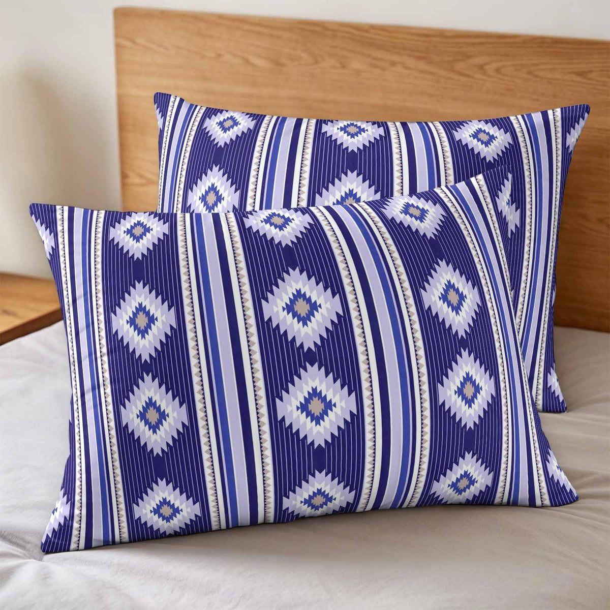 3 Pieces Duvet Cover Queen Bedding Sets Western Ethnic Brown Geometric Luxury Soft