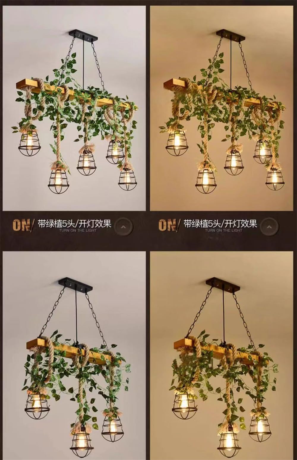 American Pastoral Restaurant Pendant Light LED Retro Creativity Hemp Rope Music