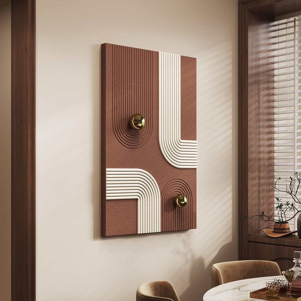 Vertical 3D Textured Abstract Wall Art
