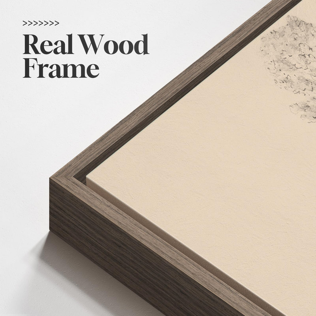 Framed Neutral Tree Ring Wall Art