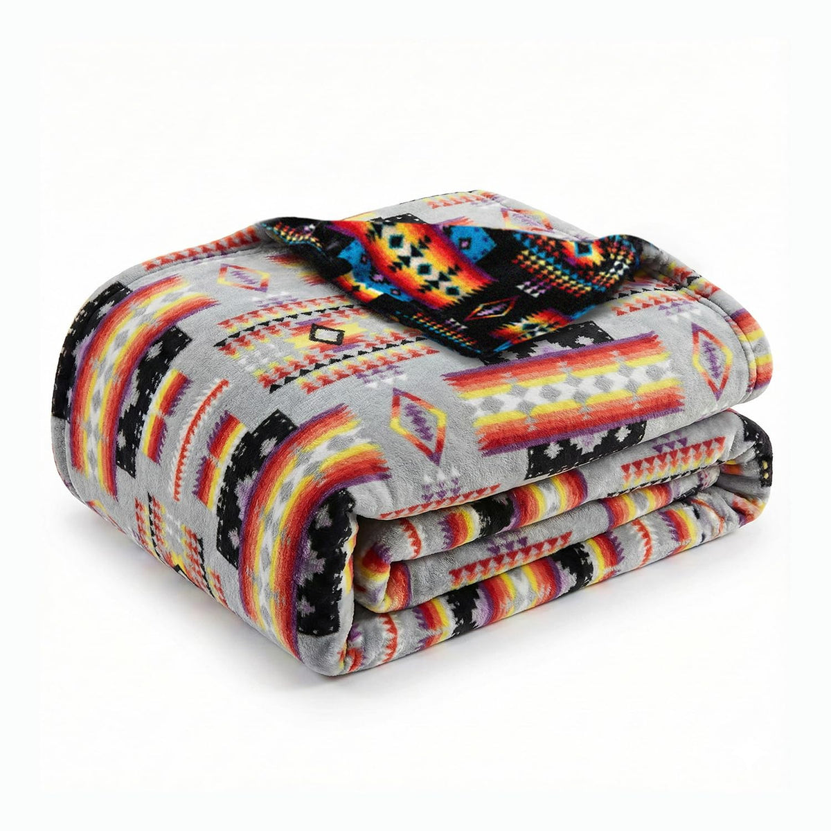 Sacred Thread Aztec Blanket Fleece, Western Blanket (Coffee Flannel) (King)