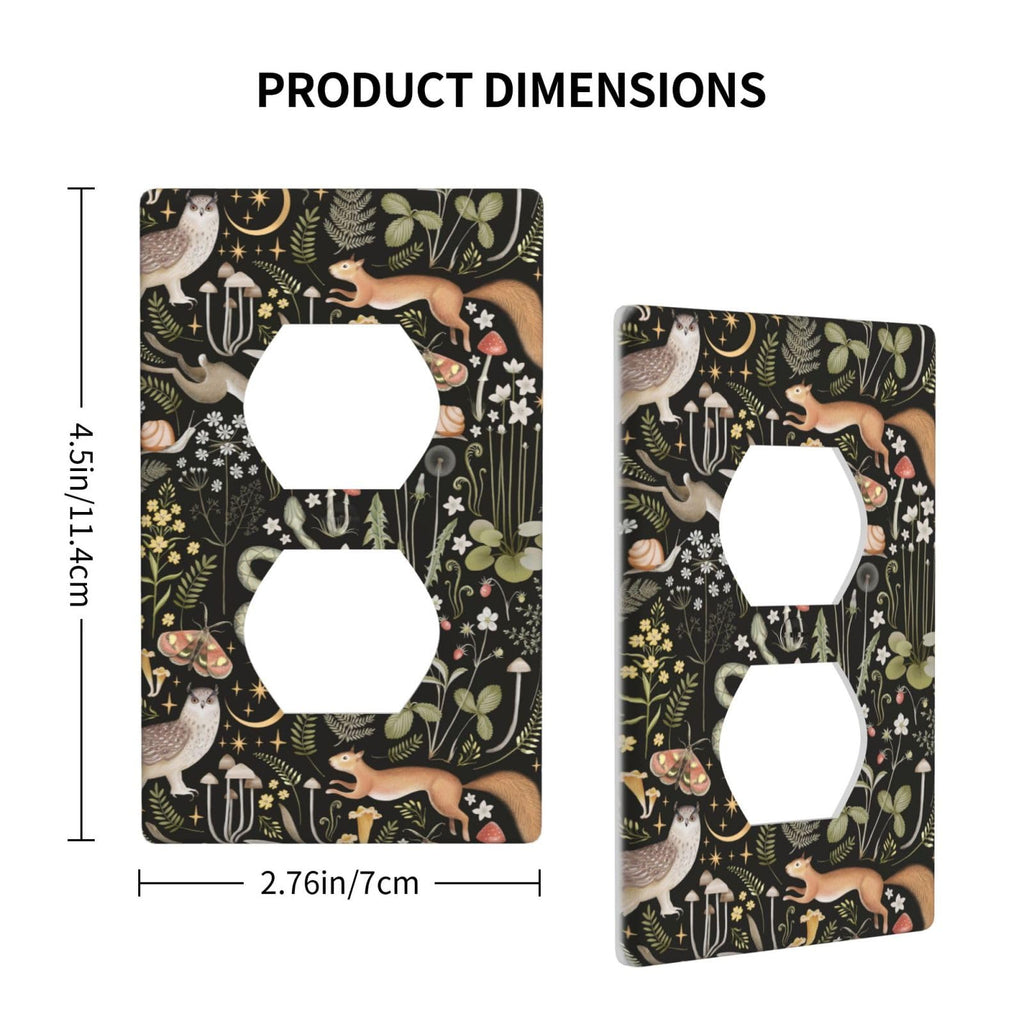 Cartoon Ice Cream Cone With Dripping White Glaze And Wafer Decor Print Light Switch Plate Cover Plastic Wall Plates (Single Gang Electrical Switch Duplex Outlet Cover)