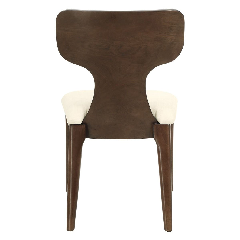 Koen Beige & Brown Oak Side Chairs, Set of 2