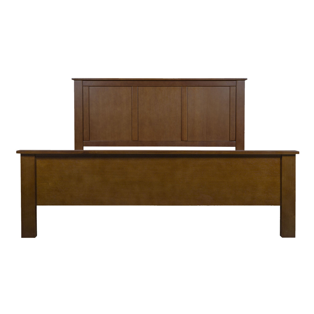 Walnut Mission Oak Panel Bed