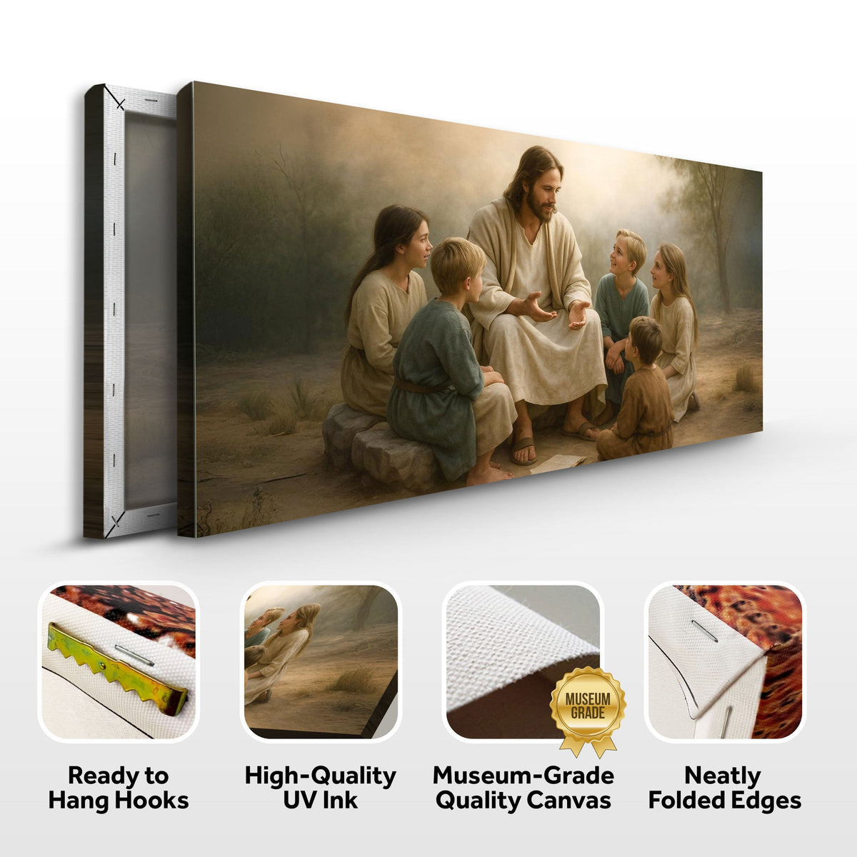 Jesus With Children Faith Wall Art III
