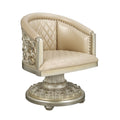 Sorina Synthetic Leather & Antique Gold Armchair