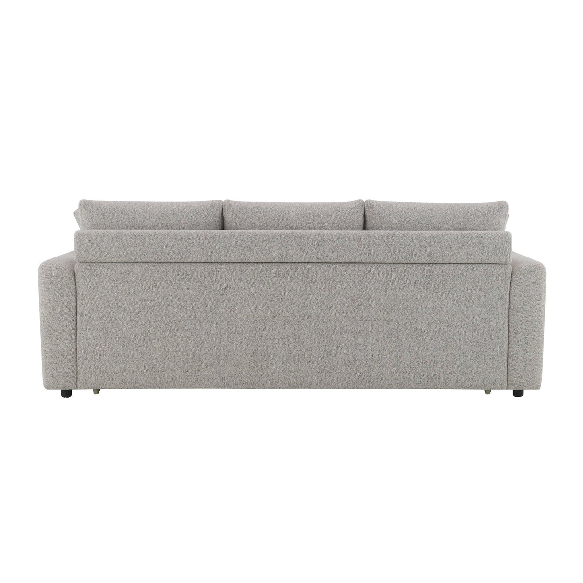 Connie Beige Bouclé Sleeper Sectional with Two Toss Pillows