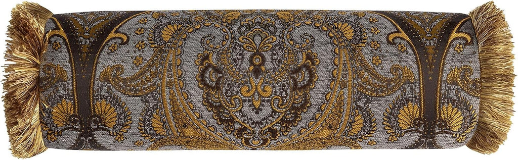 Loom and Mill Luxury Jacquard Comforter Set 9-Piece, Bronze Gold, Queen