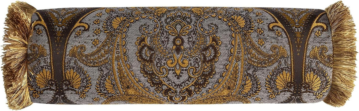 Loom and Mill Luxury Jacquard Comforter Set 9-Piece, Bronze Gold, Queen