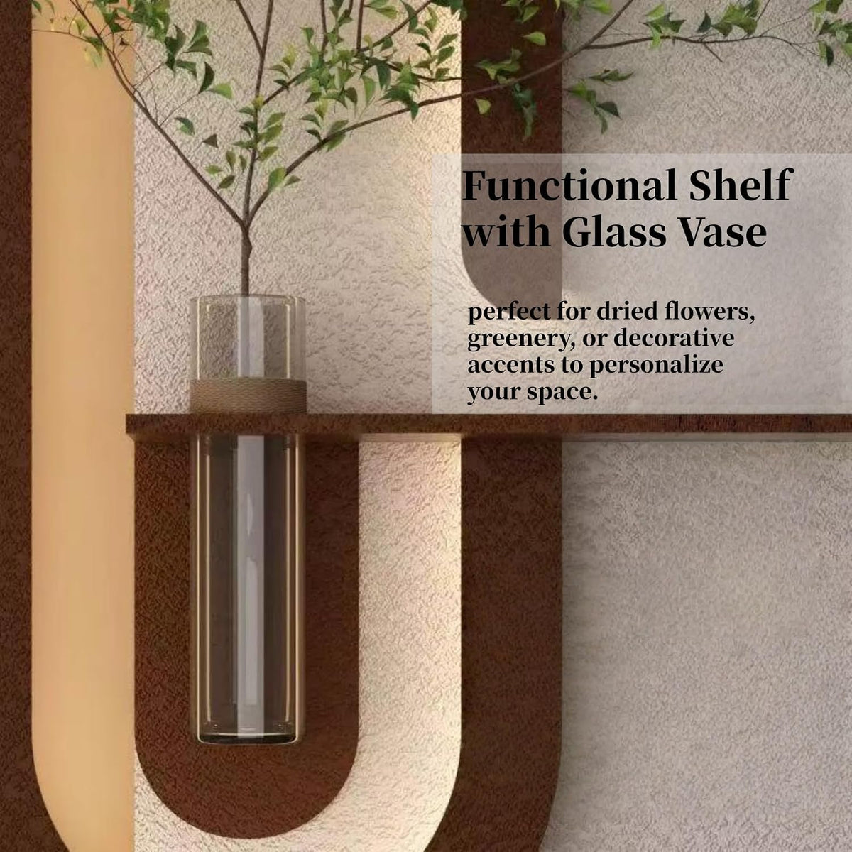 Handmade 3D Sandstone Wall Art with LED & Greenery