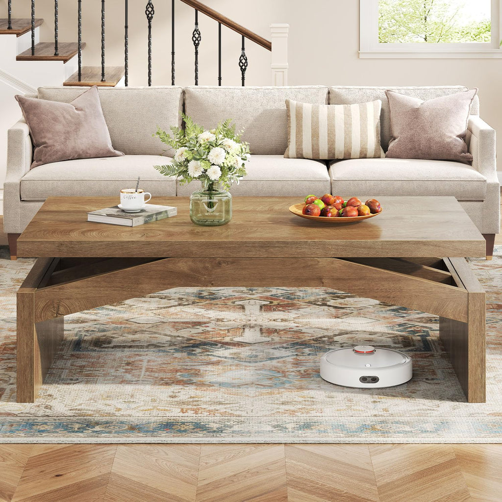 Modern Rectangular Wood Coffee Table