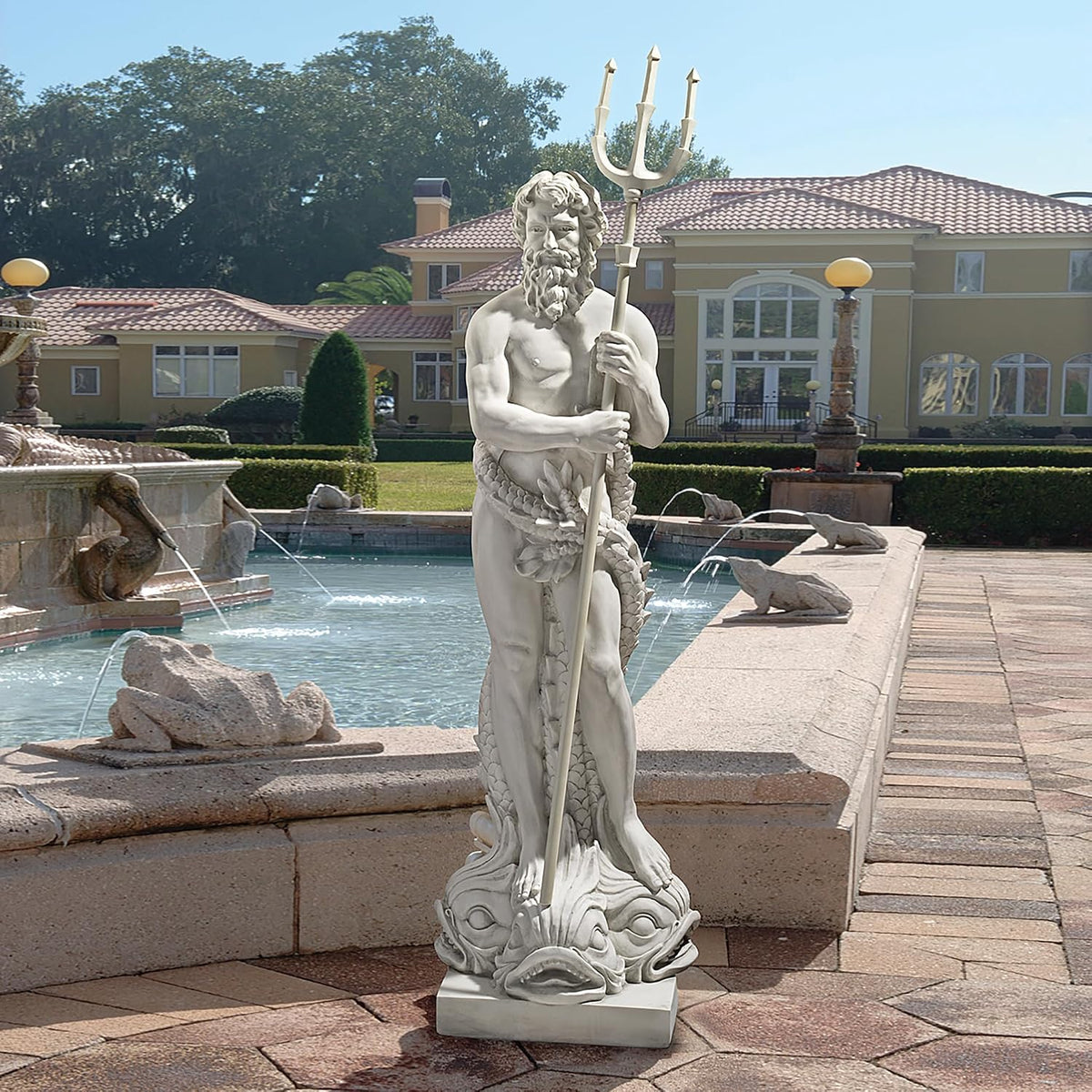 Design Toscano NG32474 Poseidon Man of the Sea Greek Mythology Indoor/Outdoor