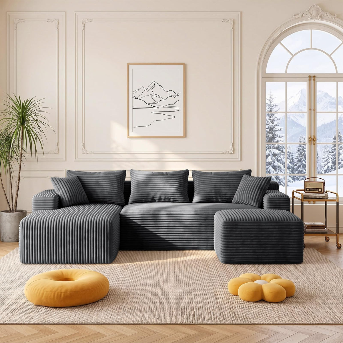 95" Boneless Couches for Living Room