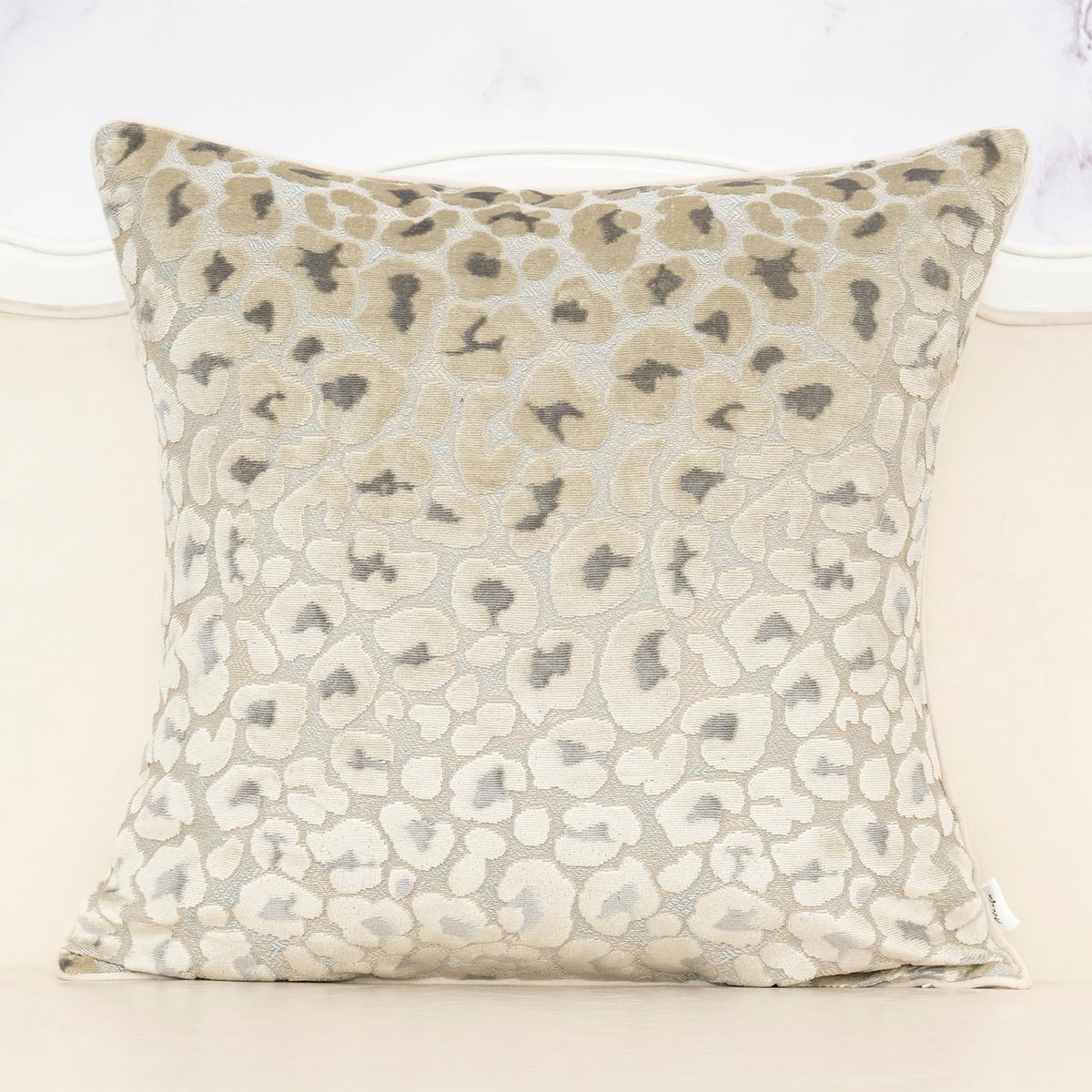 Cut-Velvet Floral Pillow Cover