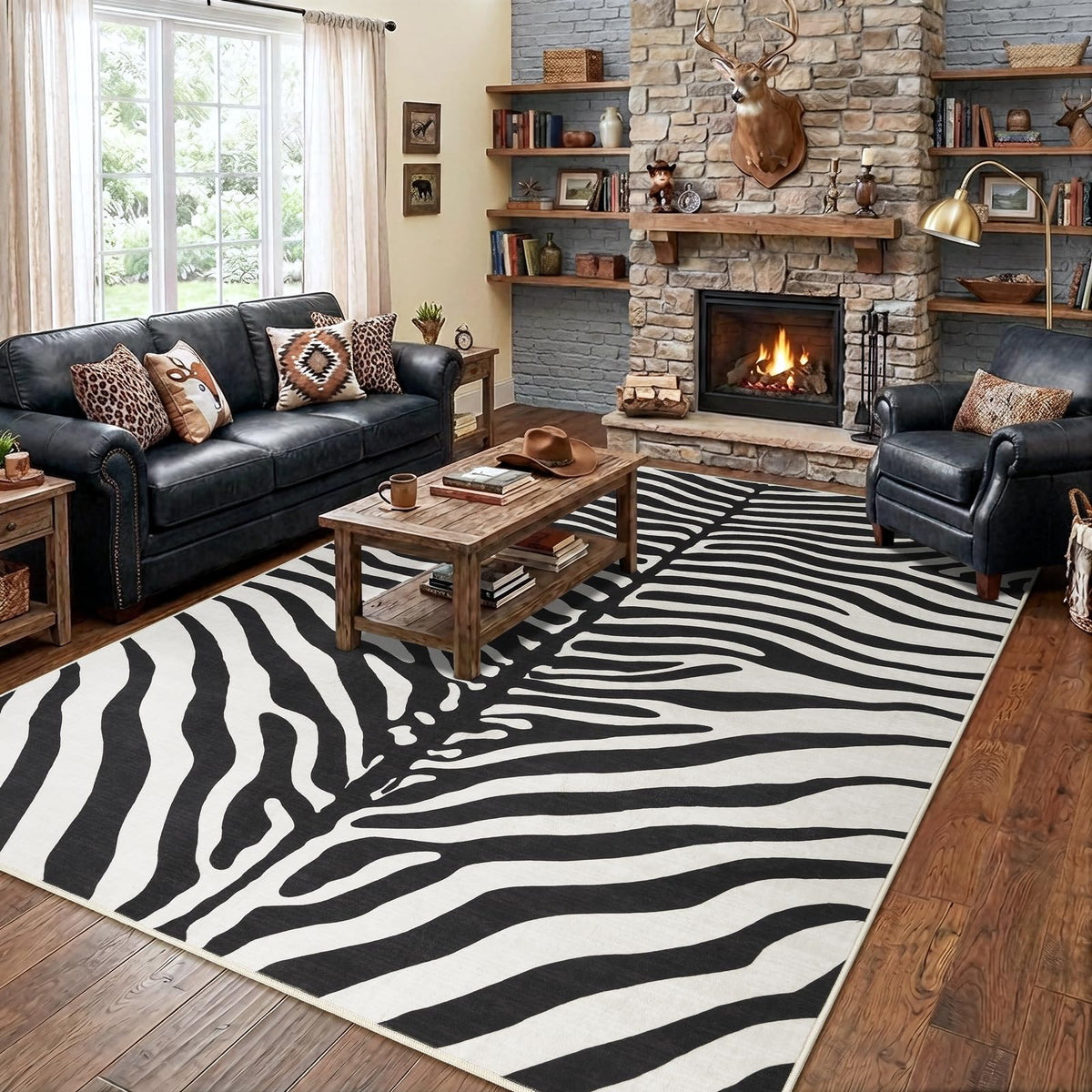 BENRON Soft Cowhide Rug 4x6, Faux Cow Hide Rug for Living Room Bedroom