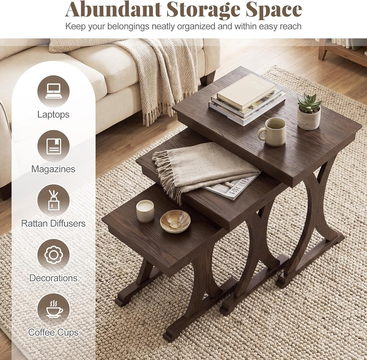 Rectangular Nesting Table Set
