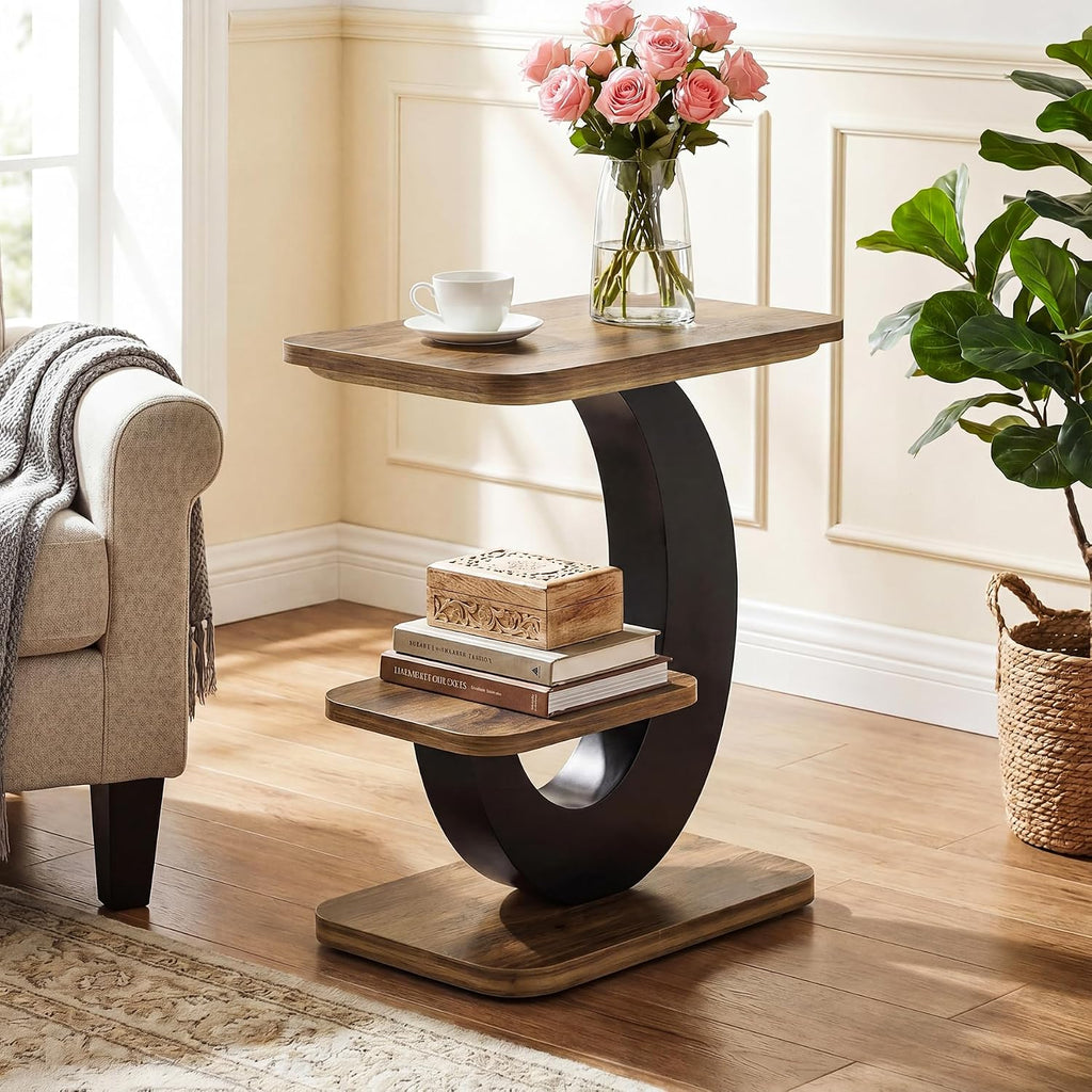 Two-Tier Narrow Side Table