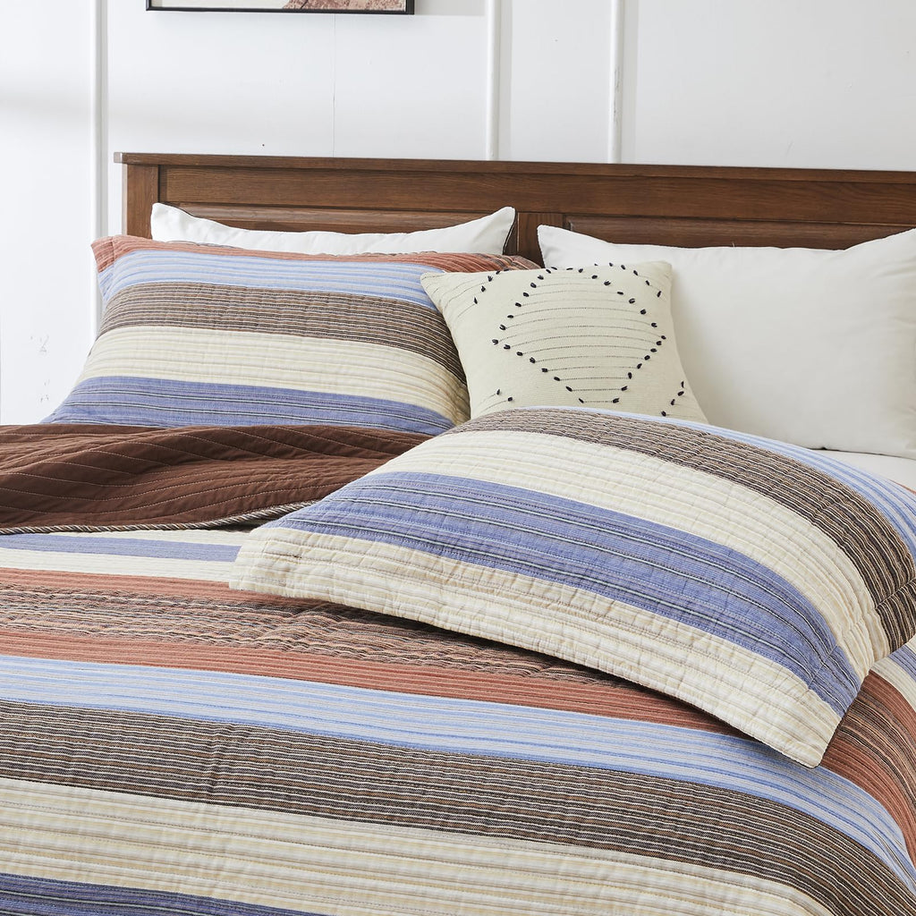 SahSahCasa 128"x120" 100% Cotton Oversized California King XL Bedspread Coverlet