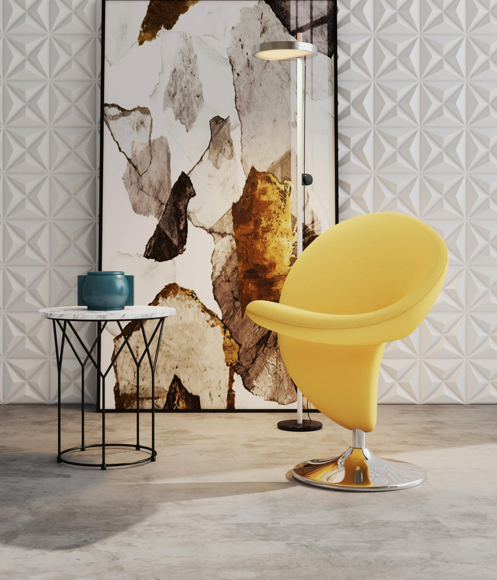 Manhattan Comfort Curl Swivel Accent Chair
