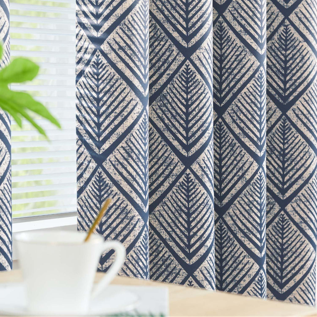 Geometric Blackout Grommet Curtains, Set of Two