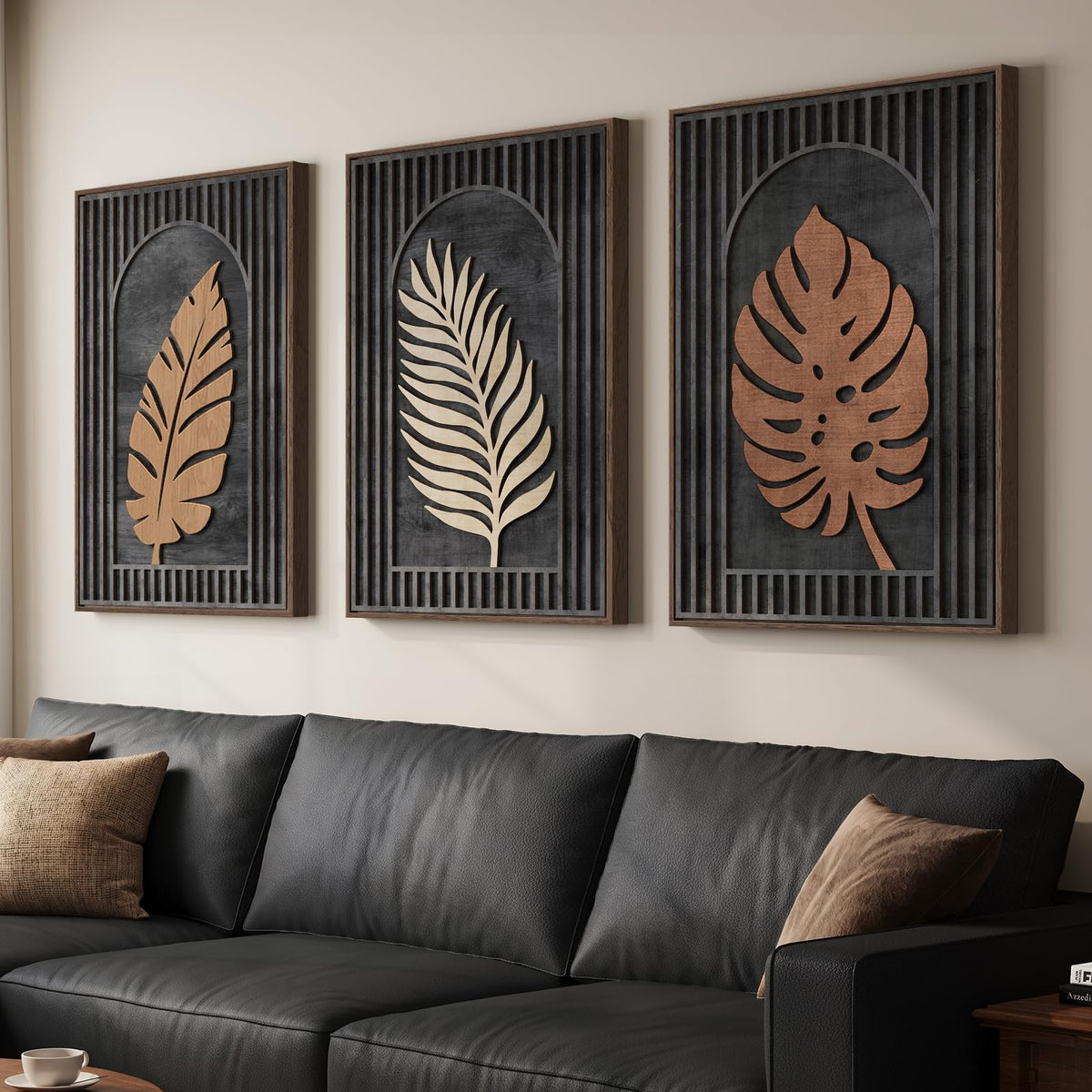 Framed 3D Textured Abstract Wall Art