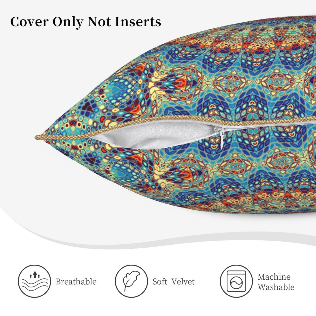 Velvet Animal & Floral Print Pillow Covers