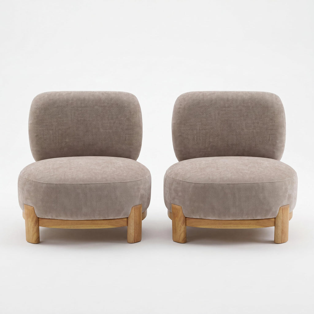 Christopher Knight Home Roxanne Low Profile Modern Accent Chair Set of 2