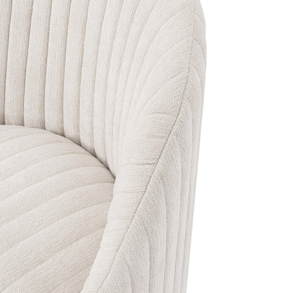 Manhattan Comfort Leela Modern Swivel Accent Chair in Luxurious Boucle Upholstery