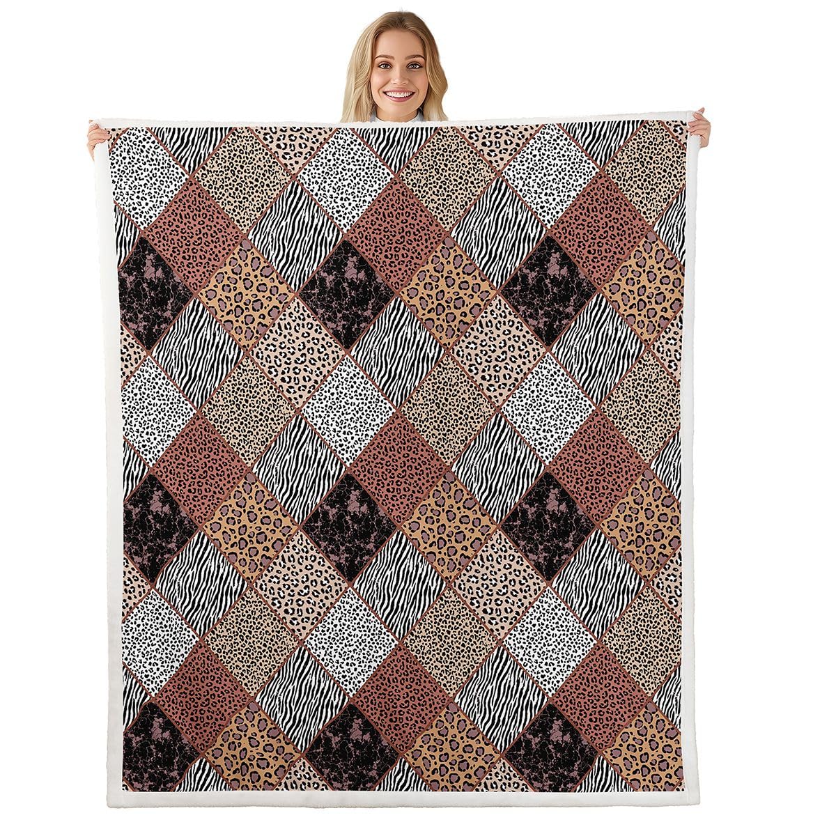 Animal-Print Fleece Throw Blanket