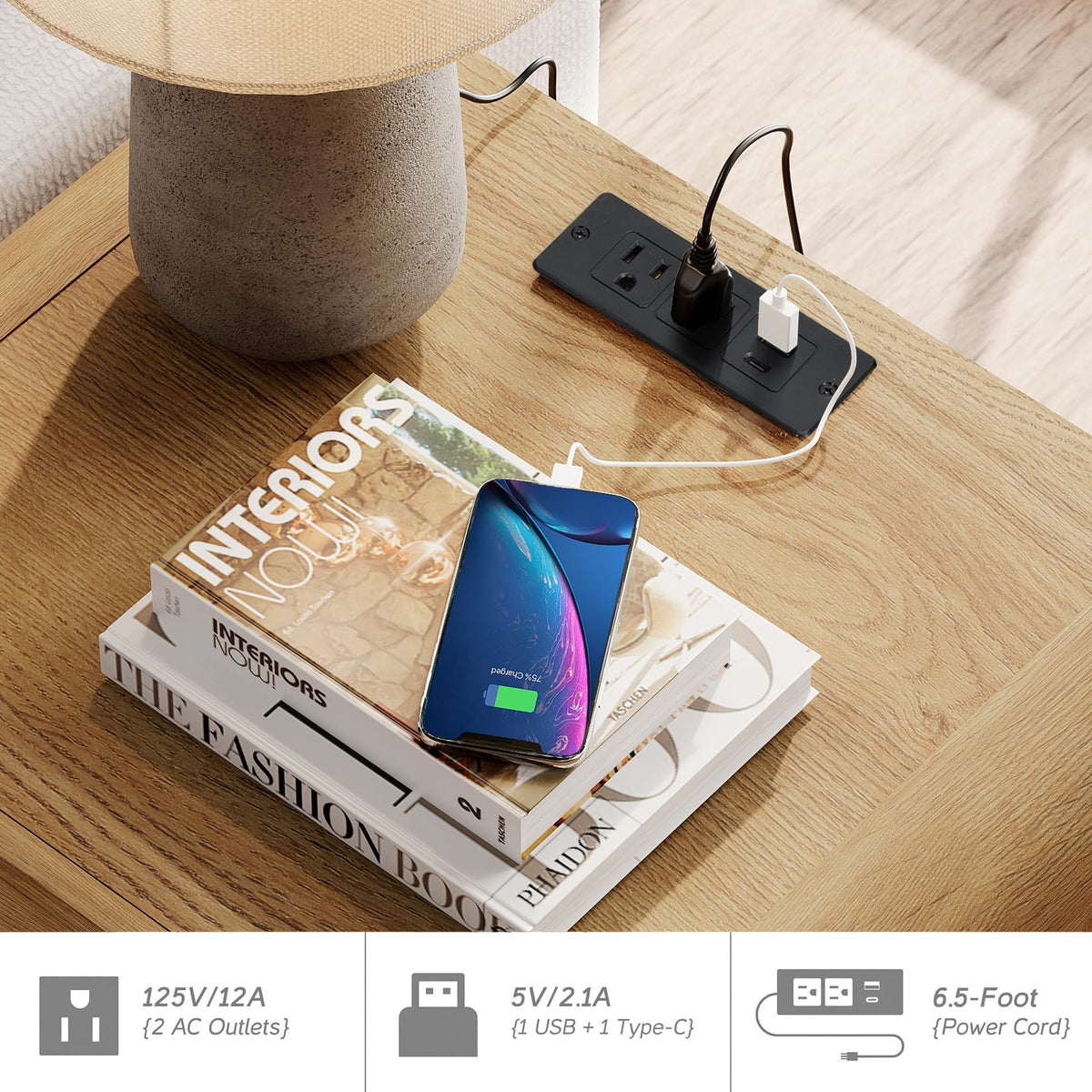 Modern Charging Nightstand